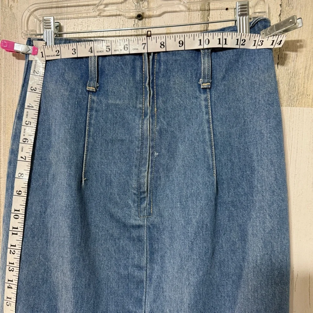 Vintage Classic Blue Denim Pencil Skirt